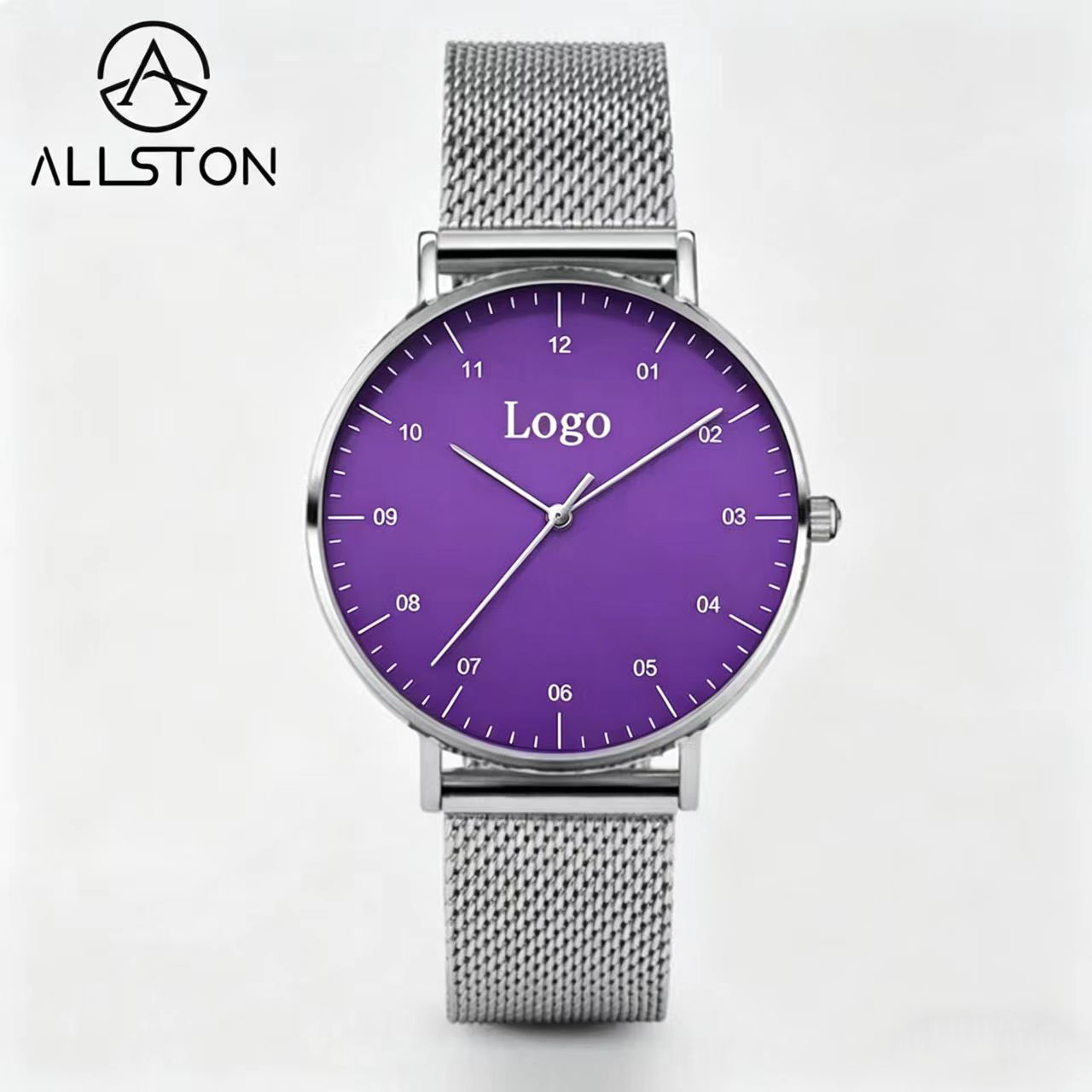 Women\'s Silver Band/Purple Dial Stainless Steel Luxury Quartz Analog Wrist Watch Grand Seiko Evolution 9 Spring Drive U.F.A 37mm Steel Purple  main image 3