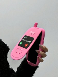 Custodia per cellulare <span class=keywords><strong>con</strong></span> cuore e fiocco rosa carino cartone animato per <span class=keywords><strong>IPhone</strong></span> 16 15 14 13 12 <span class=keywords><strong>11</strong></span> Pro Max Plus custodia in Silicone, in stile nuovo arrivo - Product Image 1