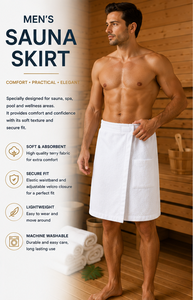 Commercial Mens Sauna <b>Wrap</b> <b>Towel</b> Wholesale Adjustable <b>Velcro</b> Elastic Waist Bath Skirt For Spa Hotel Resort - Product Image 2