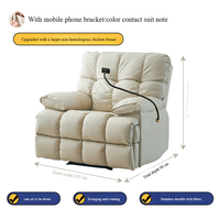 Fauteuil inclinable électrique de luxe moderne pour salon, canapé de relaxation individuel capitonné, mobilier de siège confortable et design à bascule