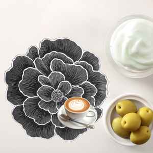 เสื่อรองจานหนังเทียมแผ่นรองจานทำจาก PVC ที่รองจานสำหรับตกแต่งโต๊ะที่รองจาน - Product Image 1