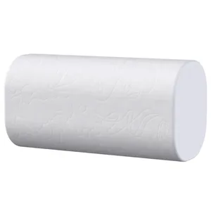 Papel higiênico Coreless para banheiro, papel higiênico com estampa de fábrica chinesa, preço barato, polpa de bambu de 4 camadas, de alta qualidade, econômica