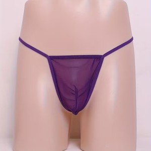 String en résille transparent pour homme, caleçon sexy, ceinture fine élastique, string en résille transparent, T-shirt sexy - Product Image 2