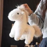 Année transfrontalière du cheval mascotte Super douce en peluche petite poupée de cheval marron avec doublure en maille cadeau d'animal en peluche pour enfants