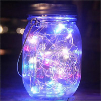 Lampes solaires suspendues en forme de bocal Mason, guirlandes lumineuses extérieures étanches en verre, lampes décoratives d'ambiance pour patio et jardin de Noël