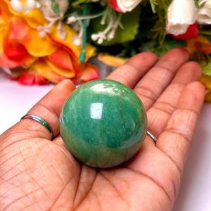 ลูกบอลควอตซ์อะเวนเจอรีนสีเขียวธรรมชาติ ขายส่ง หยกสีเขียว สำหรับบำบัดรักษา ตกแต่งบ้าน และเป็นของขวัญ - Product Image 3