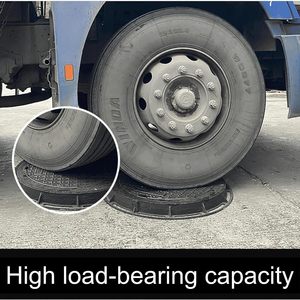 헤비 듀티 캐스트 연성 철 맨홀 커버 En124 400mm 길이 600mm 폭 40mm 두꺼운 원형 맞춤형 프레임 맨홀 커버 - Product Image 3