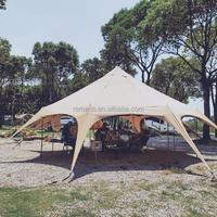 Tente yourte en toile 4 saisons avec cheminée, tentes de glamping de luxe imperméables pour le camping en famille, la chasse en plein air, les fêtes