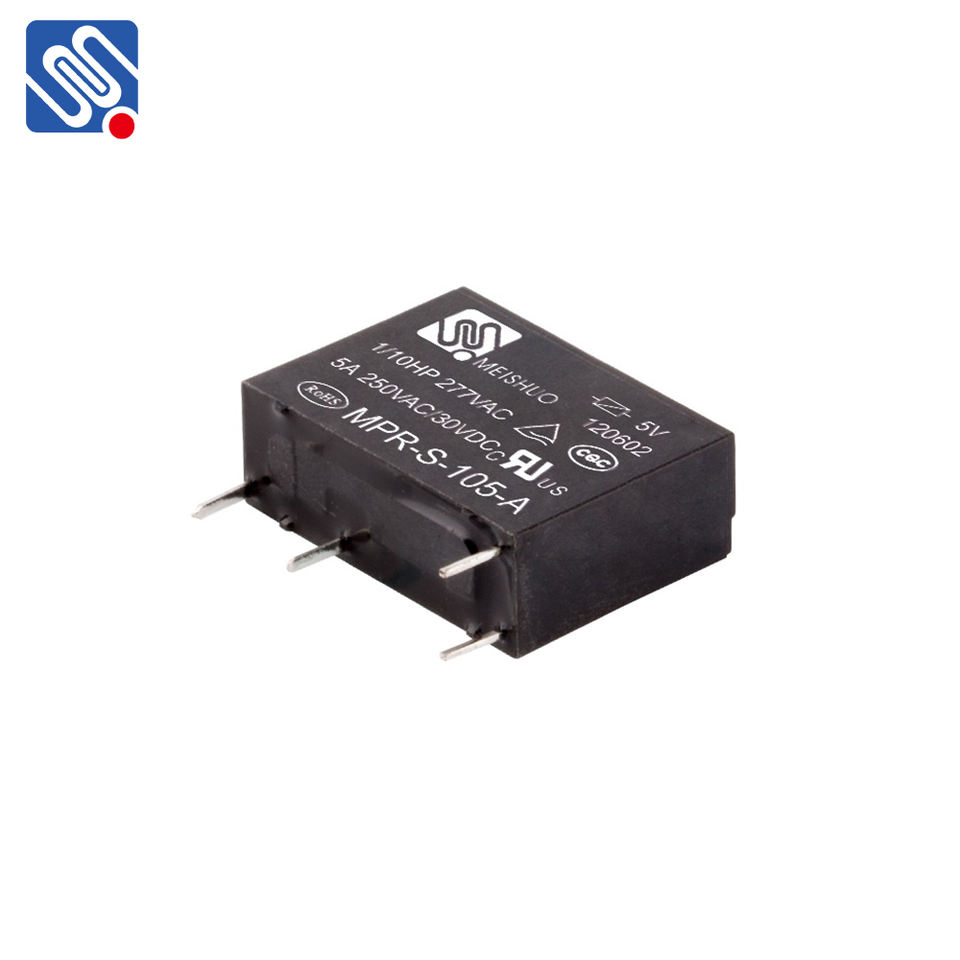 MEISHUO MPR-S-112-A Miniature 10a Power Relay 4pin 12v PCB Relays High Power Contact Load Sealed Start Relay for Condition