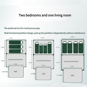 Tente de <span class=keywords><strong>Camping</strong></span> familiale Offre Spéciale Double couches 4 saisons tente de fête étanche grand espace Carpas pour <span class=keywords><strong>Camping</strong></span> en plein air 8-12 personnes - Product Image 6