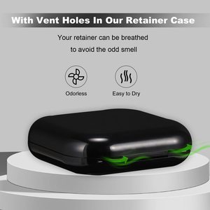 Estuche Portátil Ventilado de ABS de Grado Alimenticio para Retenedores <span class=keywords><strong>Dentales</strong></span>, <span class=keywords><strong>Alineadores</strong></span> y Dentaduras Postizas con Espejo y Logotipo para <span class=keywords><strong>Invisalign</strong></span> - Product Image 5