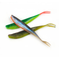 Leurre souple de simulation Alpha 13cm 8g à queue fendue en PVC, très flexible, type Minnow, pour la pêche au bar en eau douce et en eau salée