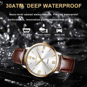 Montre pour homme POEDAGAR 826 en cuir, mode, luxe, quartz, sport, étanche, multifonction, lumineuse - Product Image 5