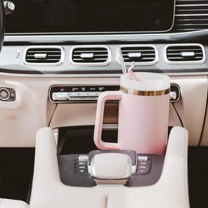Vaso Térmico de Acero Inoxidable de 40oz con Asa y Pajita para Café y Cerveza, con Logo, para Coche y Deportes - Product Image 3