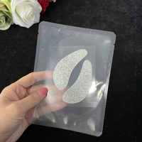 Premium holografische hydrogel oogpatches collageen laser glitter oogmasker transparante folie voor beautymerkpromotie