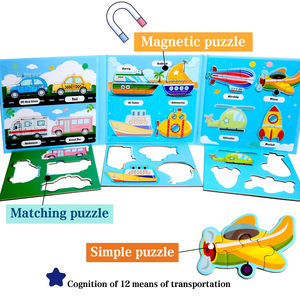 Libro de Rompecabezas Magnéticos para Niños 3 en 1, Juguete de Aprendizaje <span class=keywords><strong>Cognitivo</strong></span> para Educación Temprana, <span class=keywords><strong>Desarrollo</strong></span> de la Concentración <span class=keywords><strong>y</strong></span> la Lógica - Product Image 1