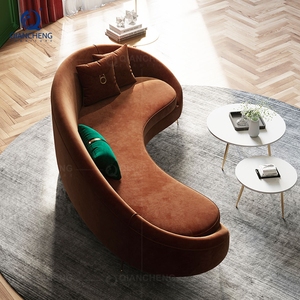 Canapé d'angle moderne rembourré, ensemble en acier inoxydable or, <span class=keywords><strong>lin</strong></span> et <span class=keywords><strong>tissu</strong></span> velours, pour salon - Product Image 6