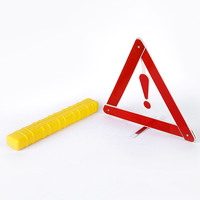 Triangle d'avertissement de sécurité routière réfléchissant rouge d'urgence haute visibilité