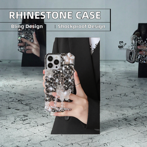 Étui en TPU 3D antichoc avec strass et diamants pour Note 20 5G/S24 Ultra/S25 avec sac OPP - Product Image 2