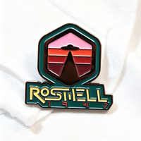 Badges personnalisés gratuits, épingles émaillées, en laiton plaqué or moderne, avec lettrage en relief, drapeau imprimé, ruban de revers, logo anime en fer Fuuf