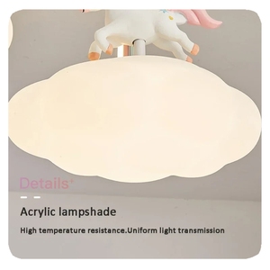 Luce rosa della stanza della principessa luce del <span class=keywords><strong>soffitto</strong></span> del fumetto unicorno lampada a forma <span class=keywords><strong>di</strong></span> nuvola calda romantica camera dei bambini della bambina lampade a <span class=keywords><strong>soffitto</strong></span> della camera da letto - Product Image 2