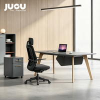 Table de travail au design moderne, poste de travail modulaire, table extensible en bois, mobilier de bureau avec armoire à dossiers mobile