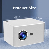 Proyector de Video Inteligente con Enfoque Automático y Corrección Keystone, Android 14, Altavoz Integrado, Aplicaciones, WiFi 6, BT 5.0, 500 ANSI, para Cine en Casa y Exteriores, 1080P