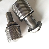 Silinder Filter Cairan Baja Tahan Karat Johnson, Kawat Berlubang Model Anyaman Polos, Efisiensi 99%, Baru, Berbagai Industri