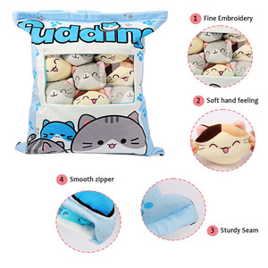 Regalos de Peluche, Almohada de Felpa de Algodón para Niñas, 8 Lindas Almohadas de Peluche de Gato, Almohada Decorativa - Product Image 3
