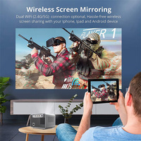 Projecteur Android 11 M10 Plus transfrontalier 720P 2 Go de RAM Portable pour extérieur, famille, fête, cinéma maison 160 lumens ANSI