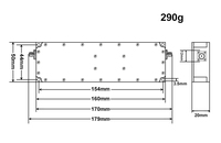 Amplificateur de puissance RF HKTX 30W, fréquence personnalisée, module PA haute puissance large bande, connecteurs RFIN/RFOUT, gain 44dB, aluminium, 28V