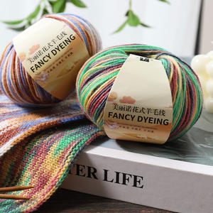 290 <span class=keywords><strong>laine</strong></span> fil artisan <span class=keywords><strong>50</strong></span>% <span class=keywords><strong>laine</strong></span> <span class=keywords><strong>50</strong></span>% <span class=keywords><strong>acrylique</strong></span> mélangé fil dégradé couleur arc-en-ciel bricolage fantaisie fil 50g boule - Product Image 4