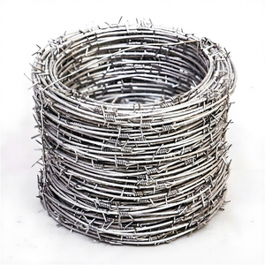 Alambre de Púas Antirrobo de 1.6-3.2 mm, Antiescalada, 500 m, para Granja, 3 Hilos, Galvanizado/Revestido de PVC - Product Image 1