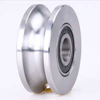 Rouleau de poulie à gorge 128U en acier inoxydable pour portail coulissant, roulement à billes, poulie à câble métallique, OEM, résistant à l'usure, durable