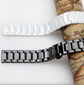 Double <span class=keywords><strong>boucle</strong></span> universelle en acier inoxydable pour femmes, <span class=keywords><strong>Bracelet</strong></span> de <span class=keywords><strong>montre</strong></span> en céramique de 16mm, 20mm, 22mm, <span class=keywords><strong>18mm</strong></span> - Product Image 4