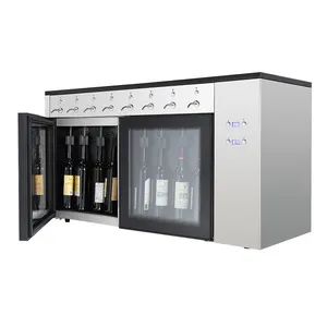 Edelstahl automatische 8-Flaschen-Rotwein-Dispensermaschine Bar Weinkühlschrank Kühlschrank