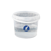 Ember Plastik Bulat Transparan Berkualitas Tinggi Kedap Udara untuk Makanan, Wadah Kedap Udara untuk Kacang, Yogurt, Permen, Selai, dengan Tutup