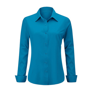 เสื้อแขนยาวสีพื้นแขนยาวสำหรับผู้หญิงดูเท่ร่วมสมัยสร้างขึ้นมาอย่างมีสไตล์ใส่ได้ทุกวันสวมใส่สบายและดูโฉบเฉี่ยว - Product Image 1