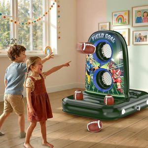 <b>Inflatable</b> Football Toss Target <b>Game</b> with Dual Goals for Pool & Outdoor Play - Product Image 6
