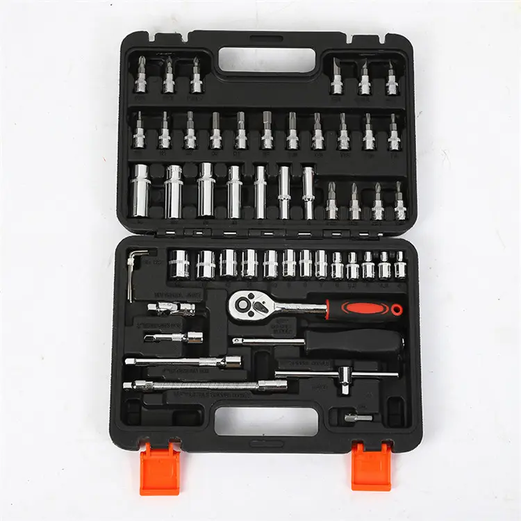 Conjunto de ferramentas 53pcs de funções completas, barato, reparo, chave mecânica, conjunto de manga, ferramenta manual