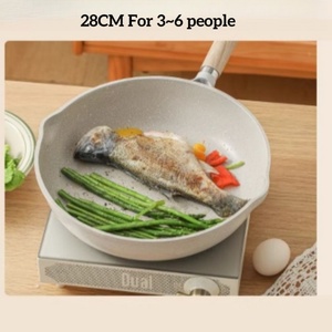 Logo personnalisé 20cm 24cm 26cm 28cm Poêle à frire avec revêtement en marbre Fond d'induction Carote Ensembles d'ustensiles de cuisine - Product Image 3