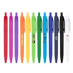 Stylos à bille publicitaires personnalisés en plastique de 1,0 mm, vente en gros, logo imprimé, promotion de cadeaux d'hôtel - Product Image 1