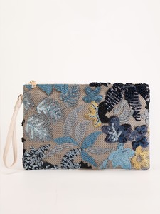Custom Summer Women Portable Straw Woven <b>Handbag</b> Floral Embroidered Colorful <b>Sequin</b> Banquet Bag Vintage Envelope Bag - Product Image 3