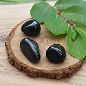 Pierres précieuses d'obsidienne noire naturelle, <span class=keywords><strong>cristaux</strong></span> roulés, pierres de guérison, équilibre énergétique, soulagement du stress, décoration de la maison - Product Image 4