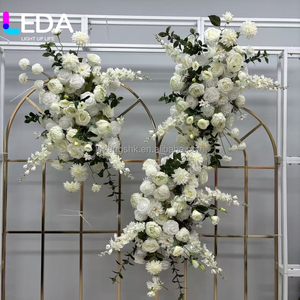 LEDA Outdoor Wedding Decoration S-Shape Crystal Hanging Wedding <b>Backdrop</b> Led Light <b>Stand</b> For Wedding Decoration - Product Image 6