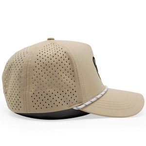 Custom Your Own Logo Embroidery 5 Panel <b>Waterproof</b> Performance Laser Perforated Golf Rope Hat Baseball <b>Cap</b> - Product Image 5