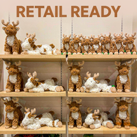 Jouets en peluche de Noël personnalisés OEM ODM, rennes, ours, boîte cadeau, poupées en peluche, vente en gros