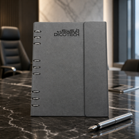 Agenda d'affaires personnalisé avec logo 2027, format A4 A5, en cuir PU, spirale, journal anglais pour cadeaux de bureau