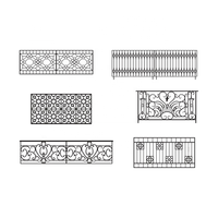 Clôture décorative en aluminium de luxe classique pour villa, garde-corps de balcon, système modulaire, installation rapide, revêtement en poudre, antirouille