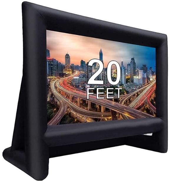 20 Feet Inflatable Outdoor Movie Projector Screen,Blow Projector Screen Projection Screen for Outdoor Backyard